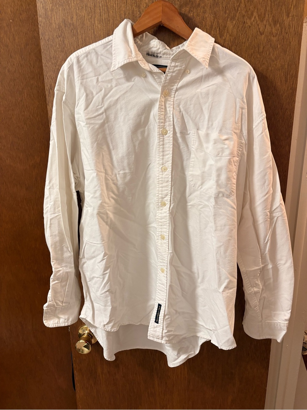 Abercrombie & Fitch White Long-Sleeve Button-Down Shirt(npt)